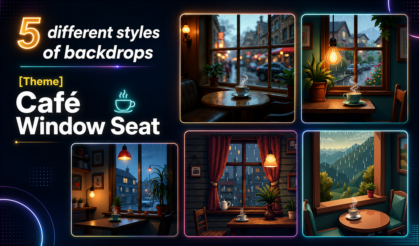 5 different styles of backdrops